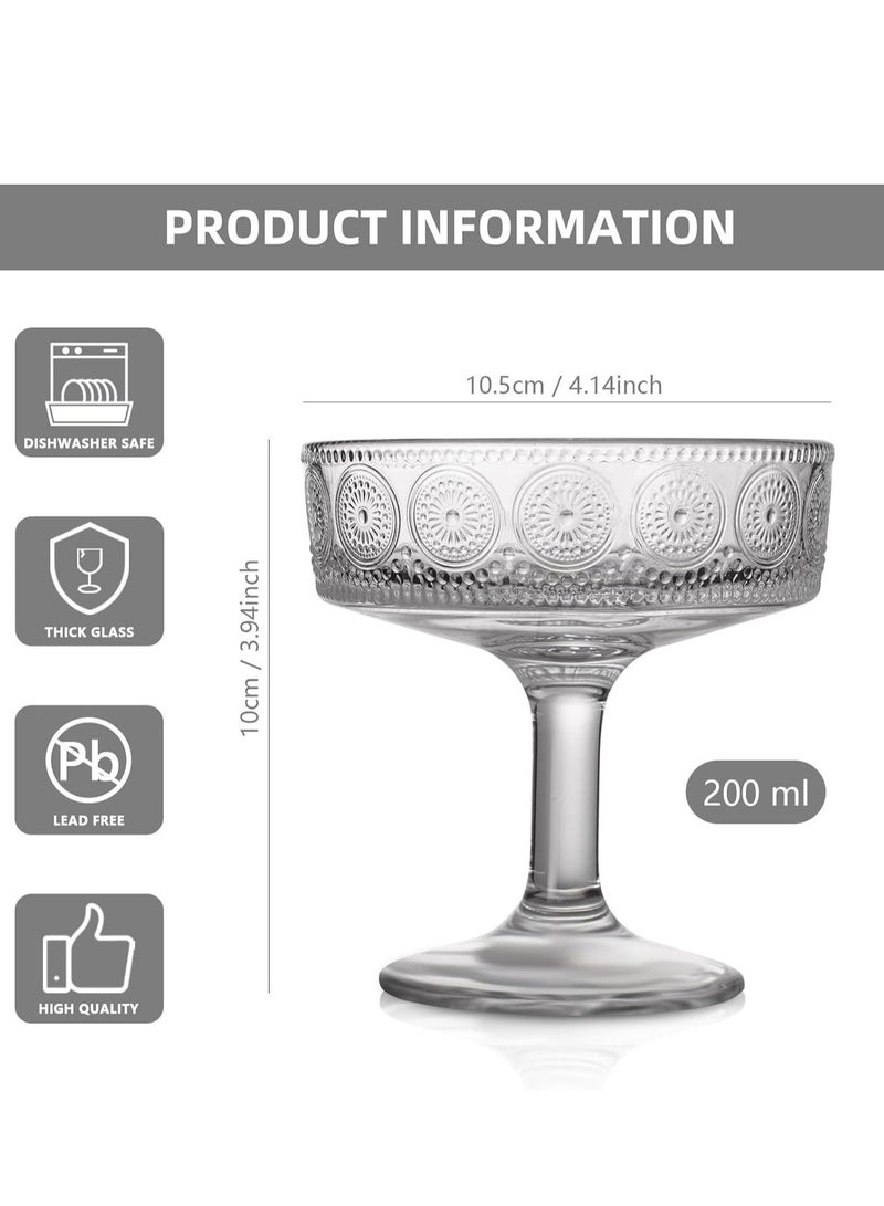 مجموعة من 6،12 أونصة زجاجات فلورية مارتيني، كوب شرب مثاليّة للعصائر والهدايا - Image 2